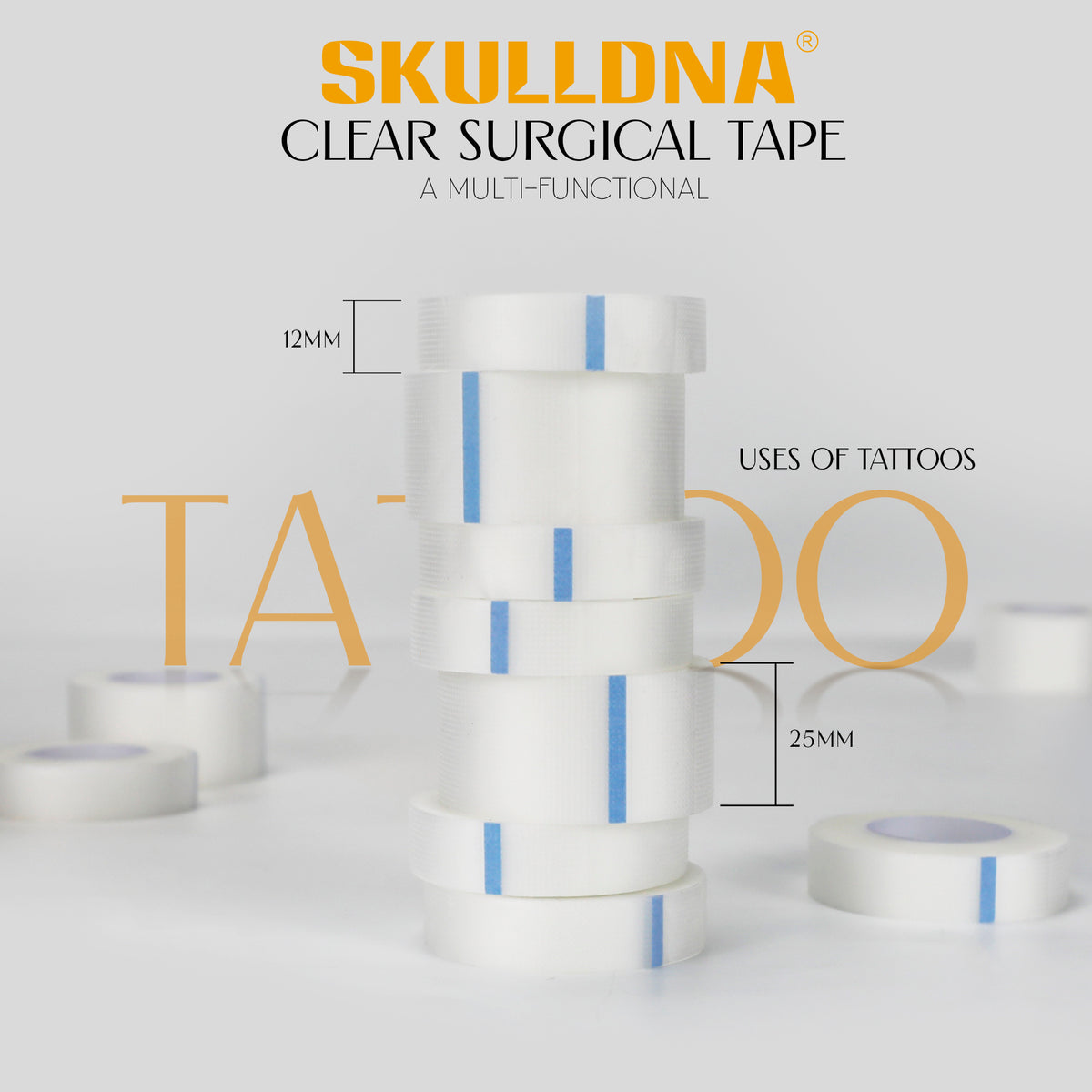 SKULLDNA Clear Surgical Tape