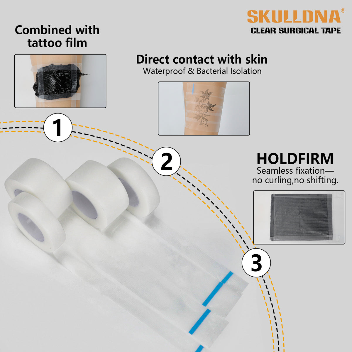 SKULLDNA Clear Surgical Tape