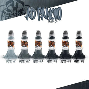 A.D. Pancho Pastel Greys Set - World Famous-tattoo ink-World Famous-1oz-Melbourne Tattoo Supplies