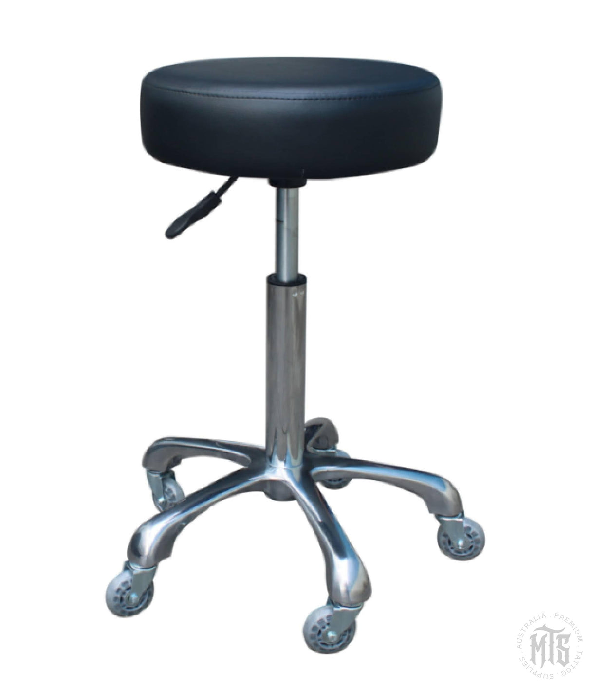 Abbey Luxe Stool Black ST01LP-Furniture-HBA-Melbourne Tattoo Supplies