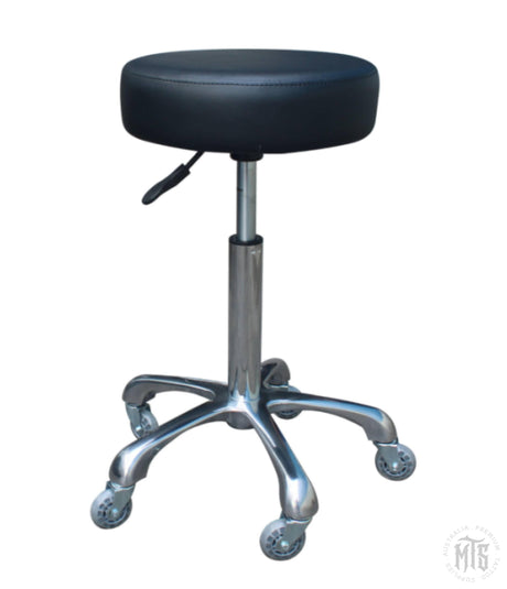 Abbey Luxe Stool Black ST01LP-Furniture-HBA-Melbourne Tattoo Supplies