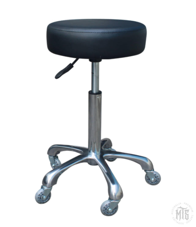 Abbey Luxe Stool Black ST01LP-Furniture-HBA-Melbourne Tattoo Supplies