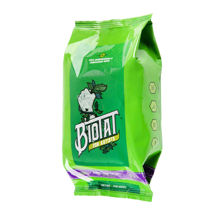 BIOTAT NUMBING GREEN SOAP WIPES