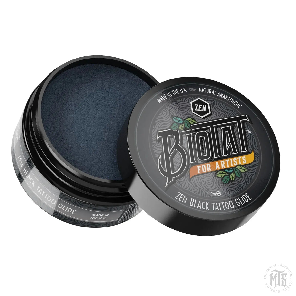 BIOTAT Numbing Black Glide - Zen Fragrance-Consumables-BioTat-100g-Melbourne Tattoo Supplies