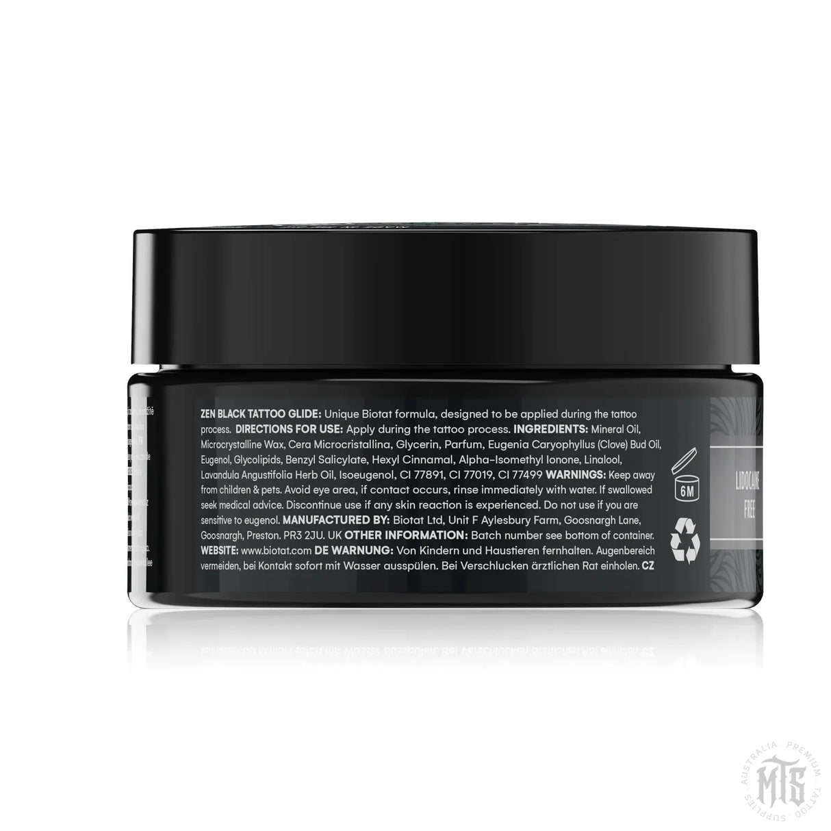 BIOTAT Numbing Black Glide - Zen Fragrance-Consumables-BioTat-100g-Melbourne Tattoo Supplies