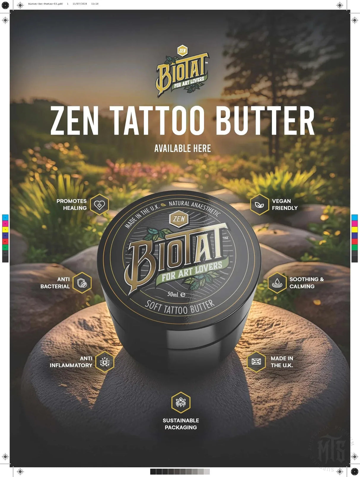 BIOTAT Zen Soft Tattoo Butter-Consumables-BioTat-50g-Melbourne Tattoo Supplies