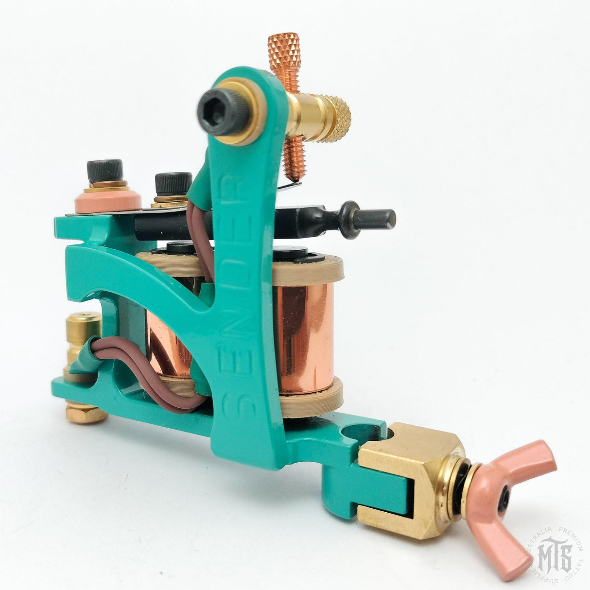 Braze-Up "Jonesy-esque" Zippy Liner - Teal/Shiny Copper - MARK SENDER-Tattooing Machines-Mark Sender-Melbourne Tattoo Supplies