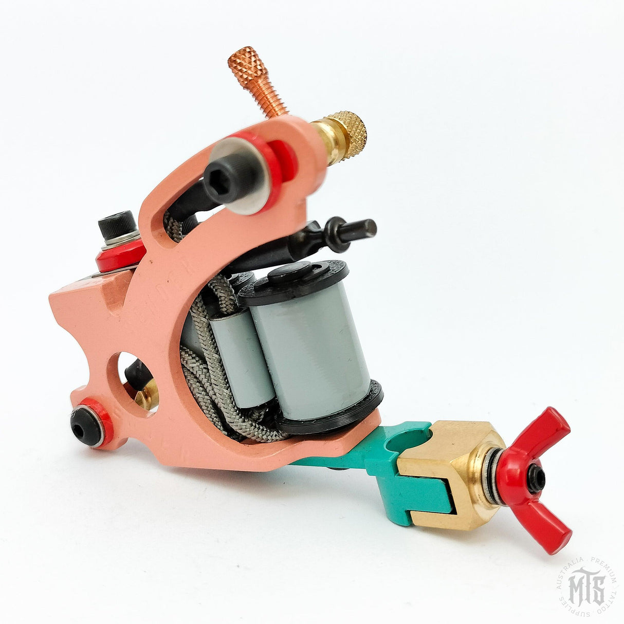 Braze-Up "Skele-Matic" Dot Whipper - Peach/Grey - MARK SENDER-Tattooing Machines-Mark Sender-Melbourne Tattoo Supplies