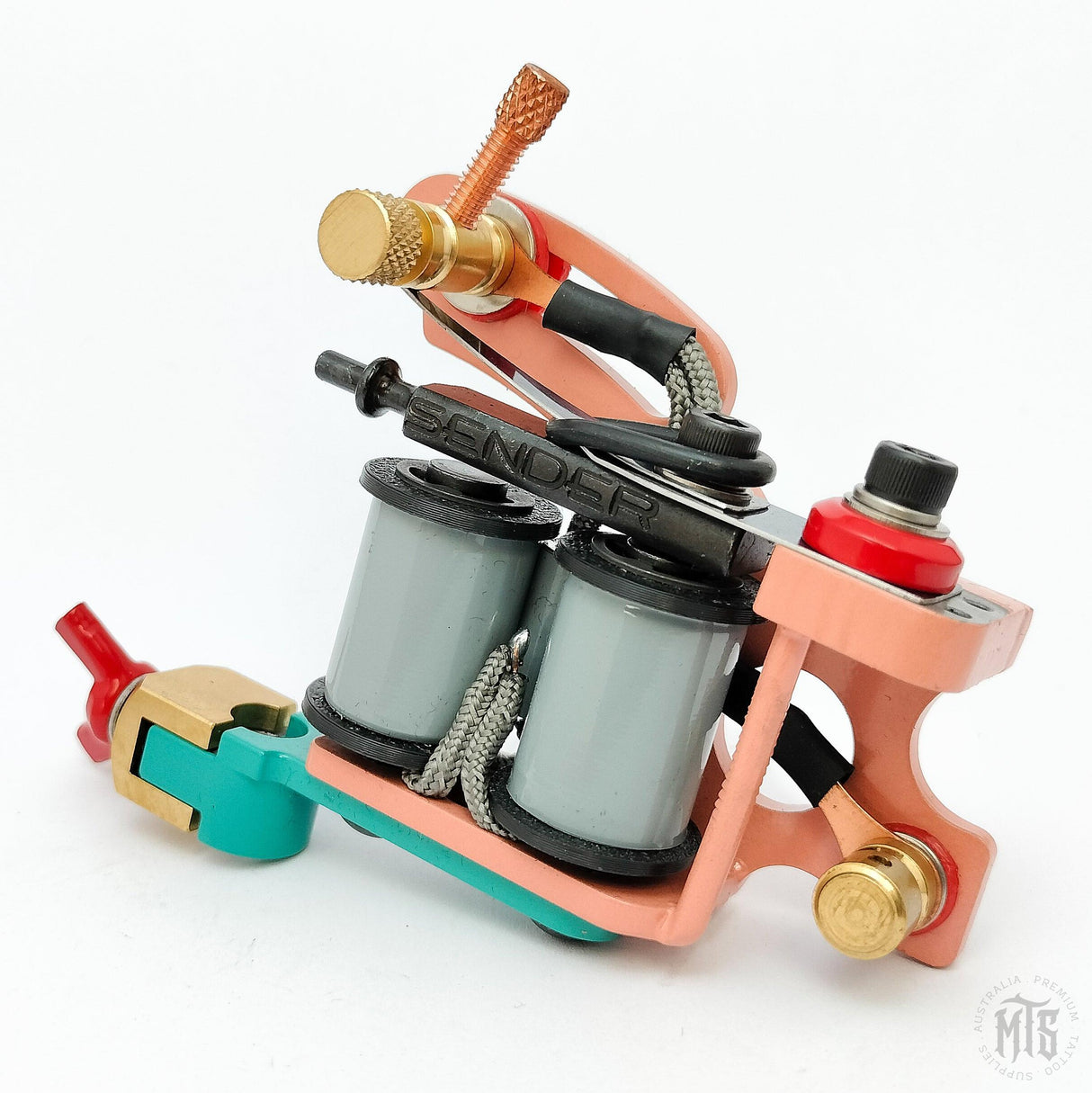 Braze-Up "Skele-Matic" Dot Whipper - Peach/Grey - MARK SENDER-Tattooing Machines-Mark Sender-Melbourne Tattoo Supplies