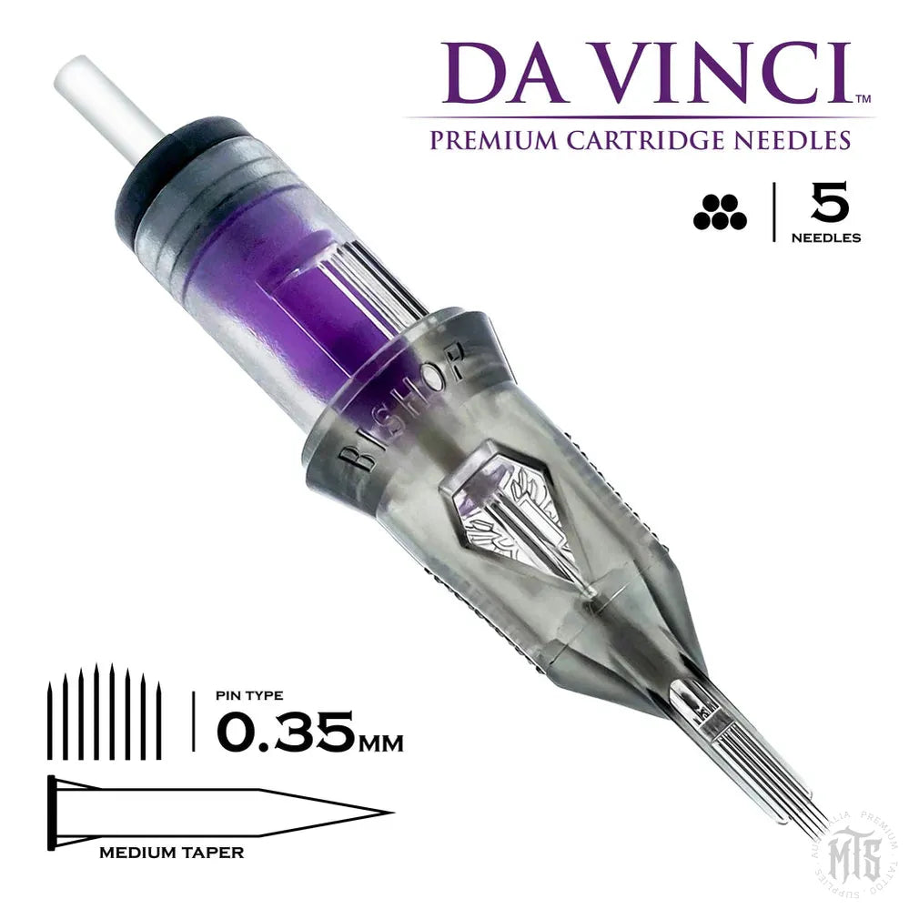 Da Vinci V2 Cartridge Curved Magnum-Tattoo Needles-Bishop-12 / .35mm-05CM-Medium-Melbourne Tattoo Supplies