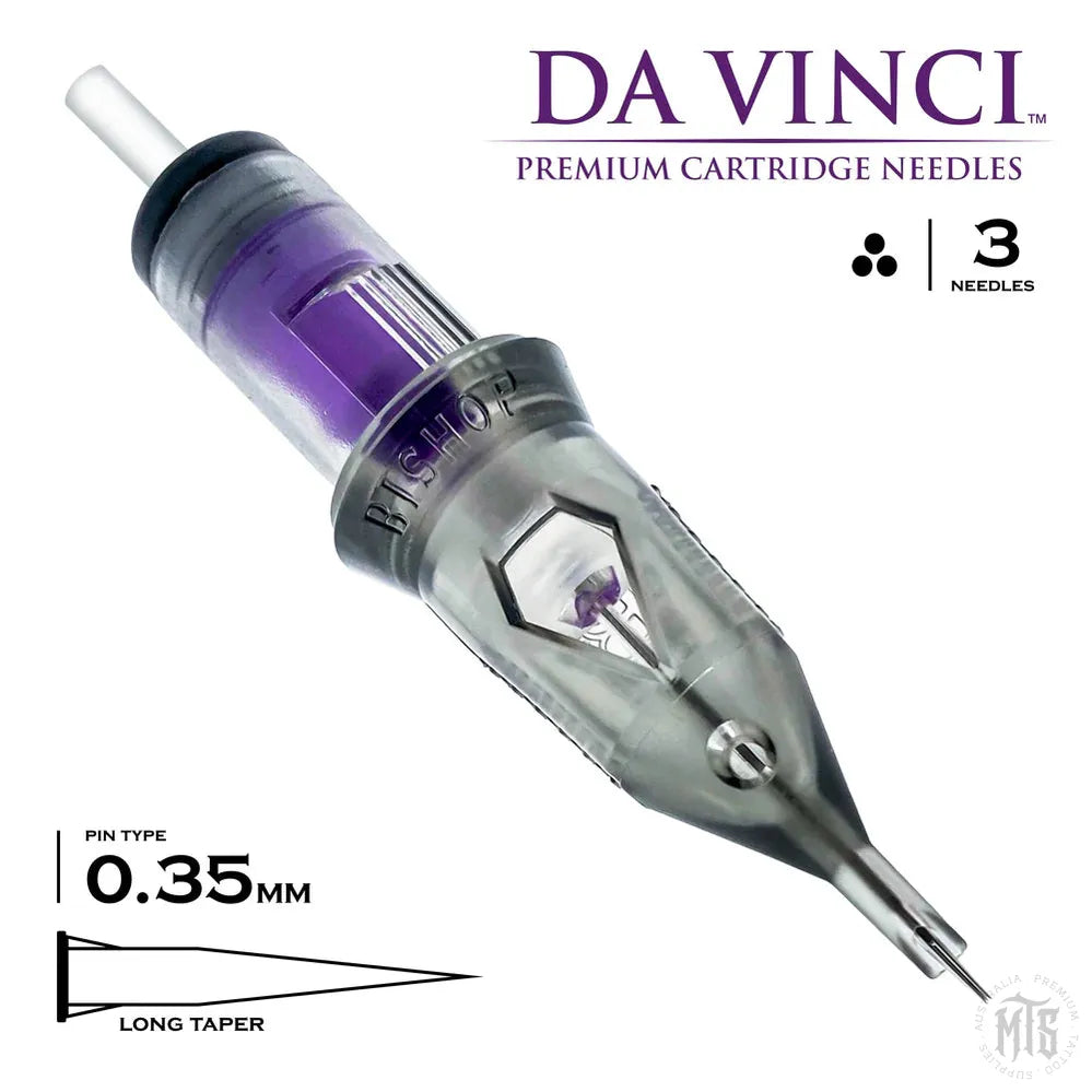 Da Vinci V2 Cartridge Round Liner Tight-Tattoo Needles-Bishop-12 / .35mm-03RLT-Melbourne Tattoo Supplies