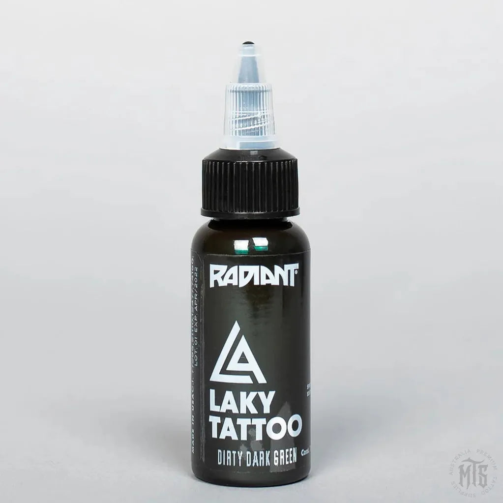 Dirty Dark Green - Laky Series Radiant OUT OF DATE-tattoo ink-OUT OF DATE-Melbourne Tattoo Supplies