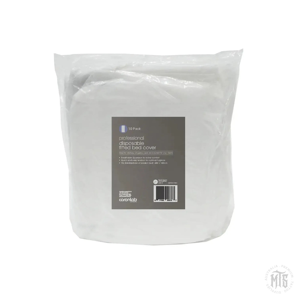 Disposable Fitted Bed Cover - White-Consumables-Caronlab-Pack of 10-Melbourne Tattoo Supplies