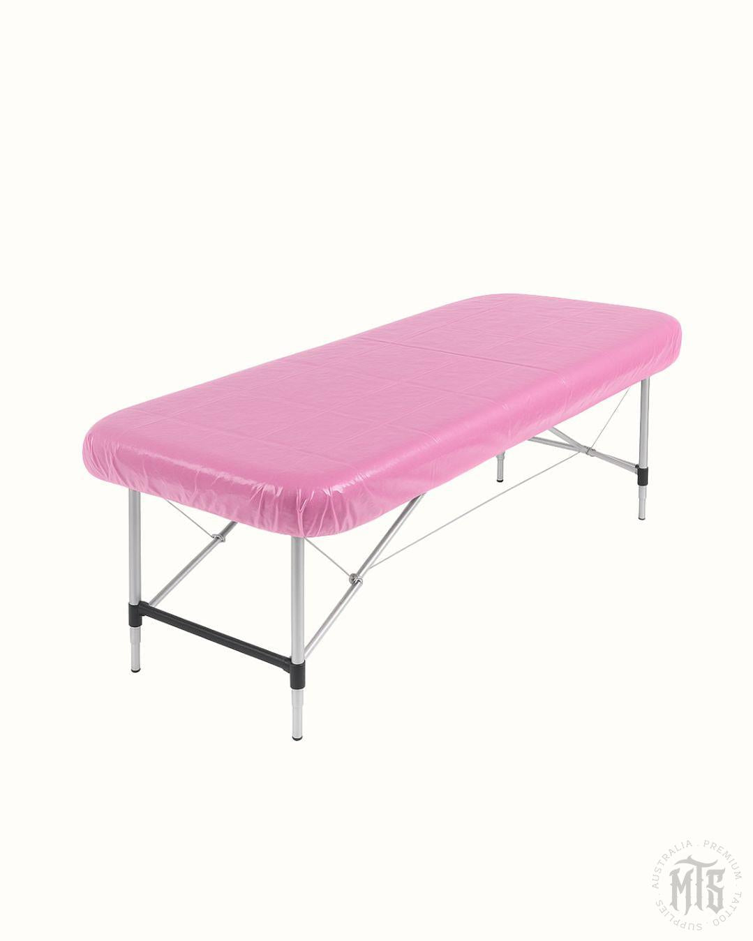 Disposable fitted bed covers - Pink-Consumables-Generic-Pack of 10-Pink-Melbourne Tattoo Supplies