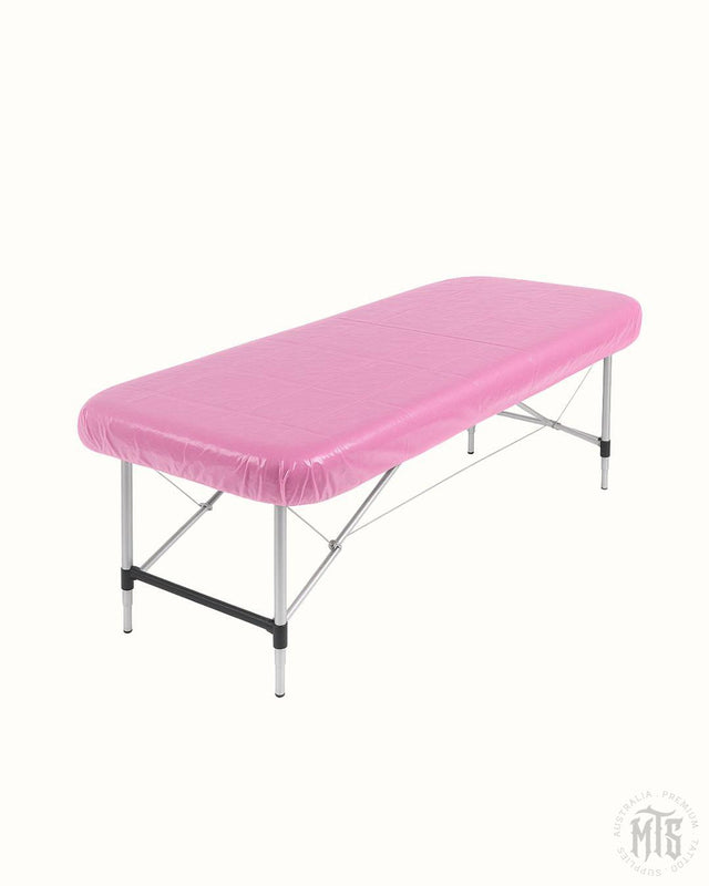 Disposable fitted bed covers - Pink-Consumables-Generic-Pack of 10-Pink-Melbourne Tattoo Supplies