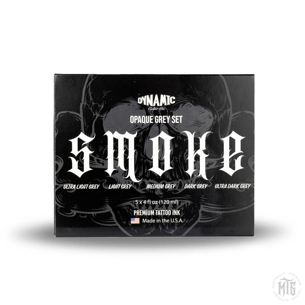 Dynamic Smoke Opaque Grey ink set-tattoo ink-Dynamic-1oz-Melbourne Tattoo Supplies