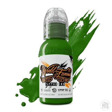 EVERGLADES GREEN - WORLD FAMOUS-tattoo ink-World Famous-0.5oz-Melbourne Tattoo Supplies