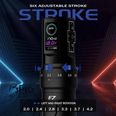 EZ P3 PRO Adjustable Stroke Wireless Pen Tattoo Machine-Tattooing Machines-EZ-Melbourne Tattoo Supplies