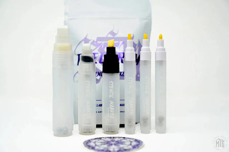 Electrum refillable stencil lettering markers - pack of 6-Consumables-Electrum-Melbourne Tattoo Supplies