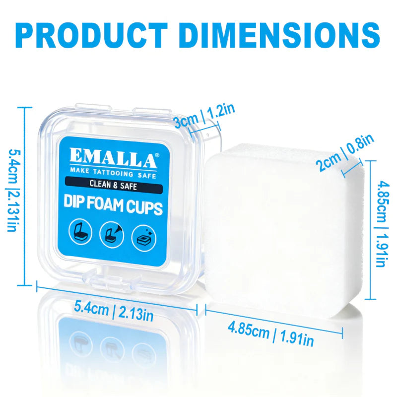 EMALLA Tattoo Dip Foam Cups