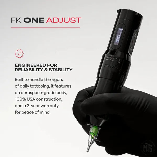 FK Irons ONE Adjust Wireless Tattoo Machine-Tattooing Machines-FK Irons-Melbourne Tattoo Supplies