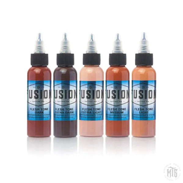 Fusion Ink - Flesh Tone 5 Colour Set-tattoo ink-Fusion Ink-1oz-Melbourne Tattoo Supplies
