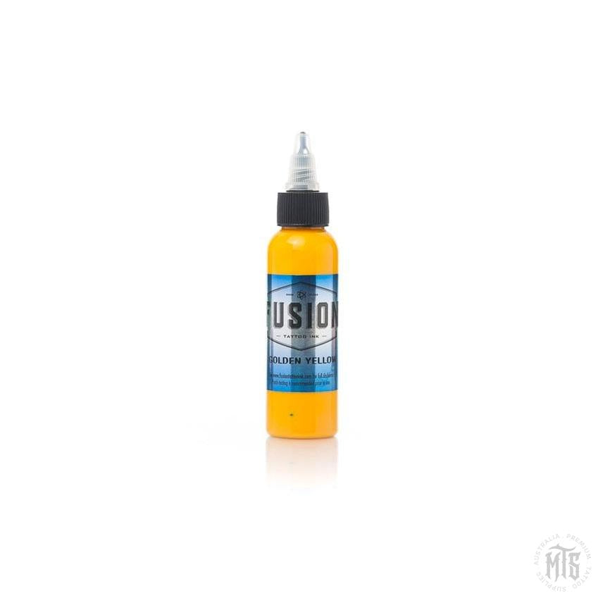 Fusion Ink - Golden Yellow-tattoo ink-Fusion Ink-1 Oz-Melbourne Tattoo Supplies