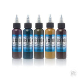 Fusion Ink - Muted 5 Colour Set-tattoo ink-Fusion Ink-Melbourne Tattoo Supplies