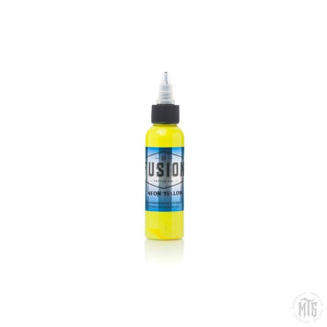Fusion Ink - Neon Yellow-tattoo ink-Fusion Ink-1 Oz-Melbourne Tattoo Supplies