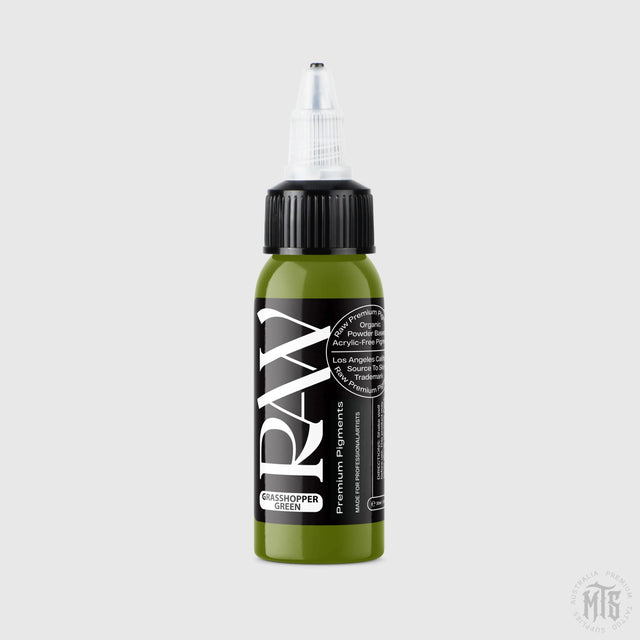 Grasshopper Green - RAW-tattoo ink-Raw Pigments-1oz-Melbourne Tattoo Supplies