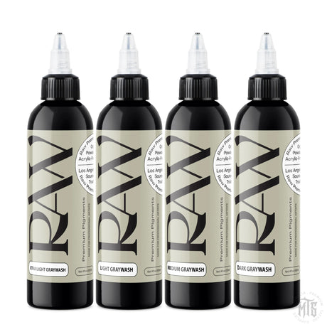 Gray Wash Individuals - Raw-tattoo ink-Raw Pigments-1oz-Extra Light Gray wash-Melbourne Tattoo Supplies