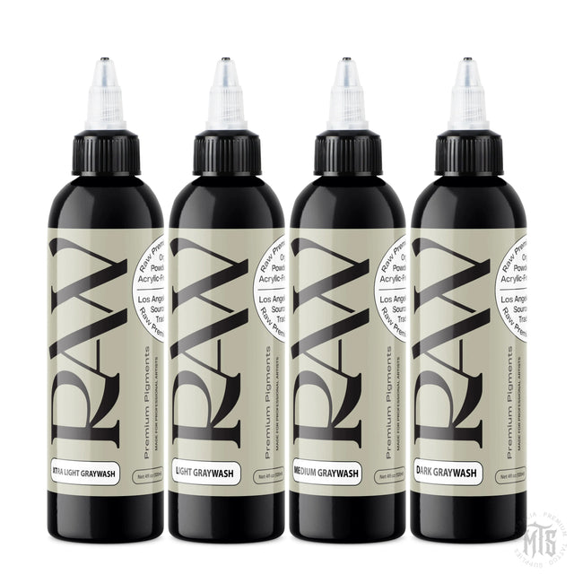 Gray Wash Individuals - Raw-tattoo ink-Raw Pigments-1oz-Extra Light Gray wash-Melbourne Tattoo Supplies