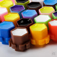 Hex Ink Cups - connectable-Consumables-Generic-White-Melbourne Tattoo Supplies