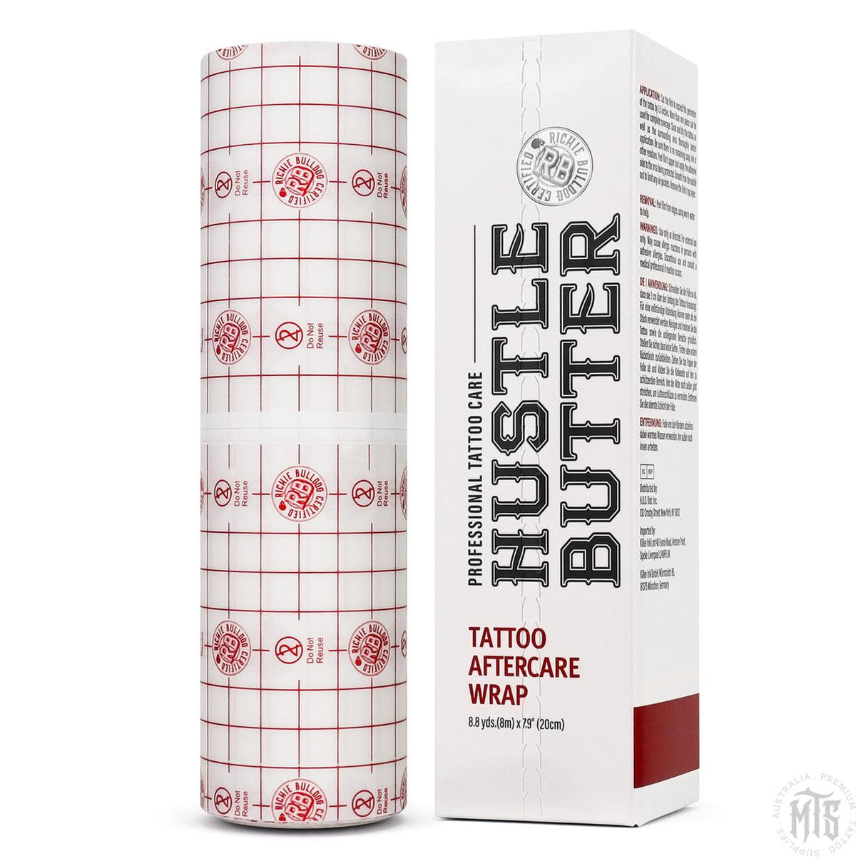 Hustle Butter Tattoo Aftercare Wrap - PROFESSIONAL SIZE (8m x 20cm)-Consumables-Hustle Butter-Melbourne Tattoo Supplies