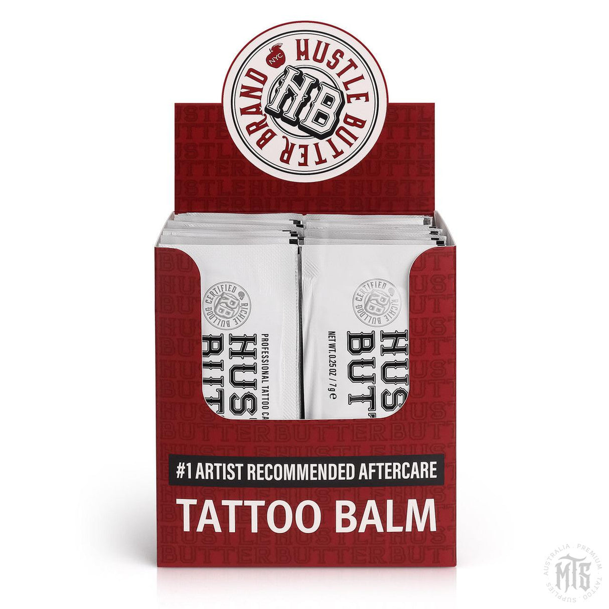 Hustle Butter wholesale-studio packs-Consumables-Hustle Butter-Butter Packette case - 4 display (200)-Melbourne Tattoo Supplies