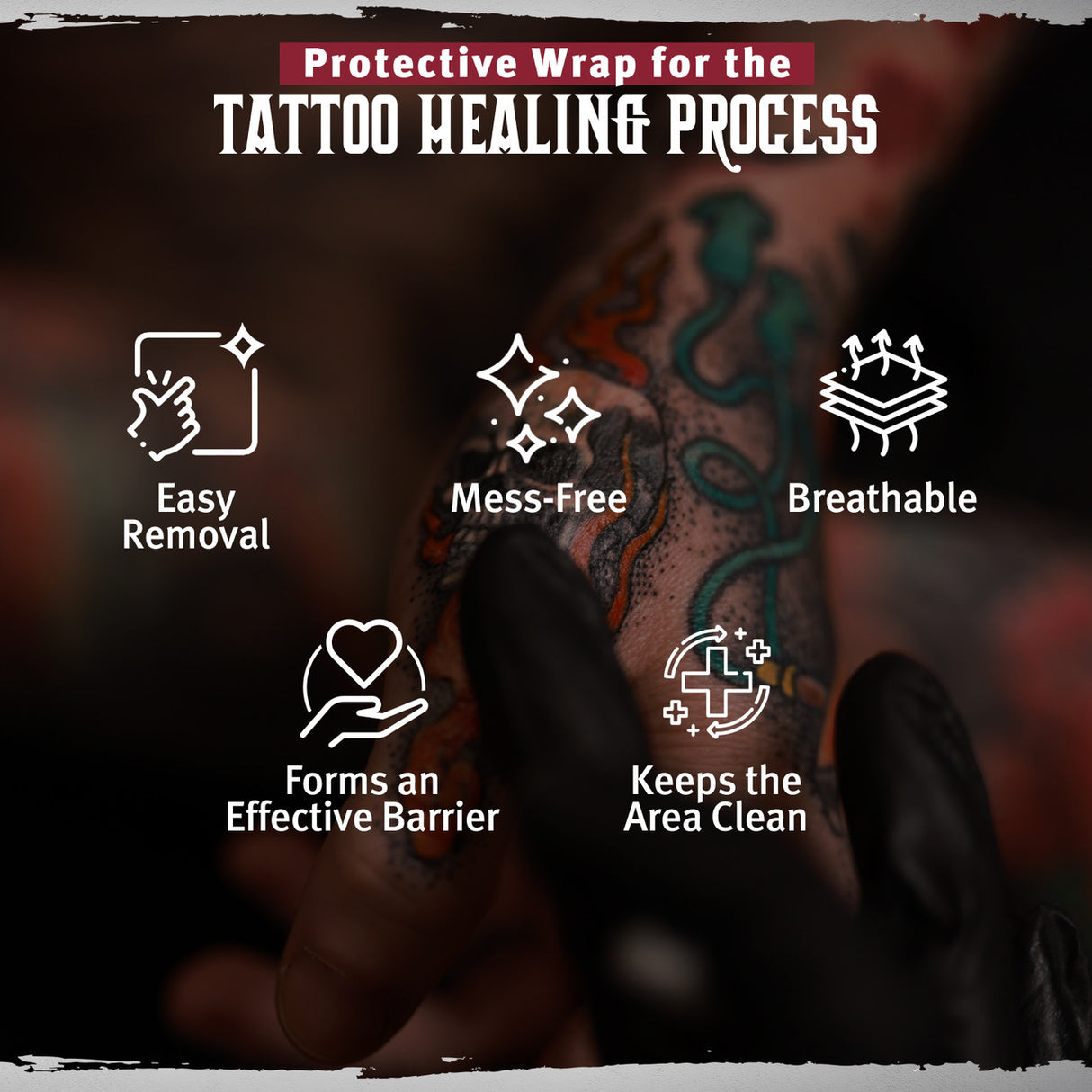Hustle Butter Tattoo Aftercare Wrap - PROFESSIONAL SIZE (8m x 20cm)