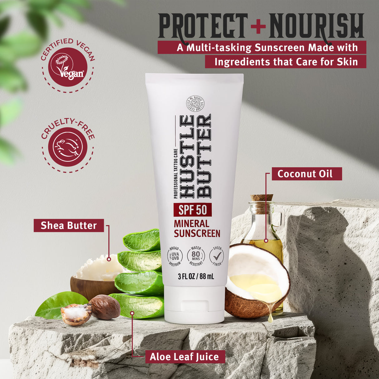Hustle Butter Mineral Sunscreen Lotion – SPF 50