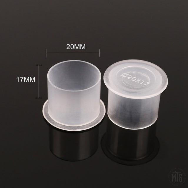 Ink Cups - Flat base caps-Tattoo Supplies-Generic-20mm-Bag of 500-Melbourne Tattoo Supplies
