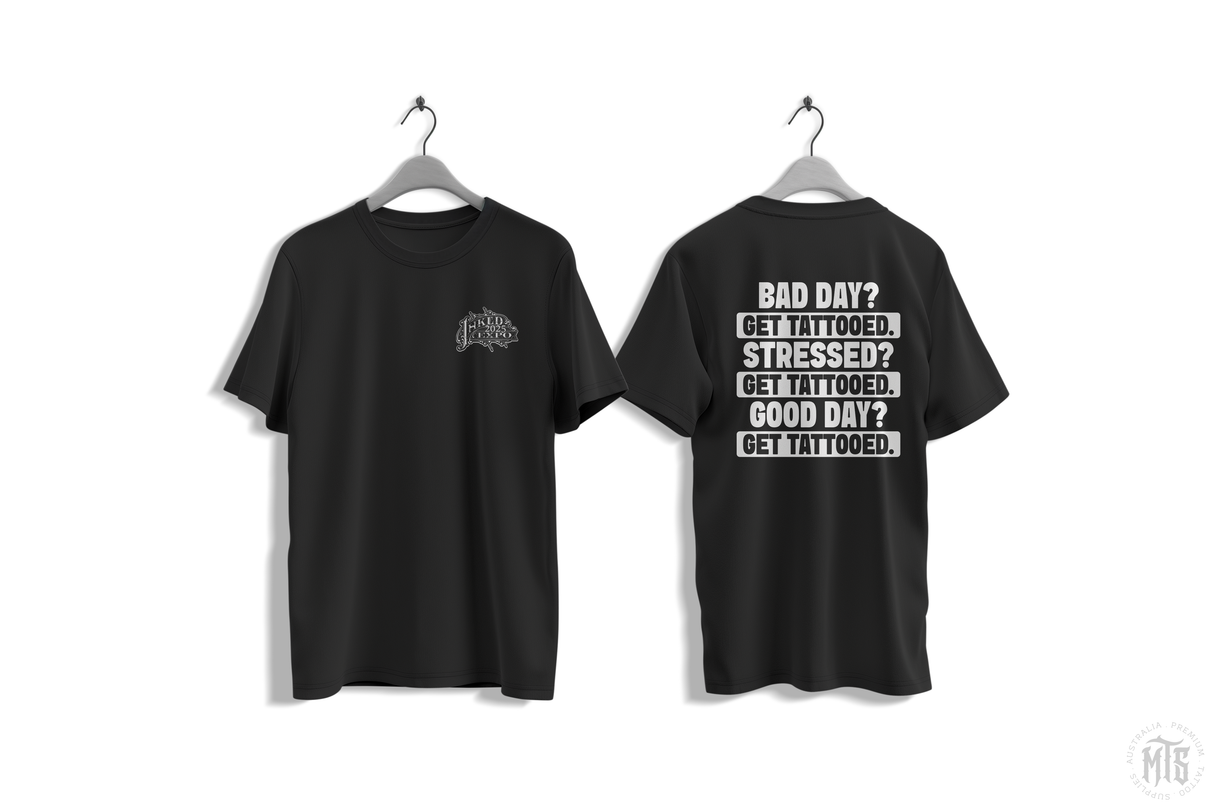 Inked Expo 2025 "Bad Day" Tee-Merch-Ausmerch-XS-Melbourne Tattoo Supplies