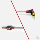 Lightweight 90 Degree RCA Cord - Bishop-Tattoo Supplies-Bishop-Red-Melbourne Tattoo Supplies