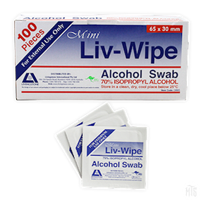 Liv-Wipe Mini Alcohol Swabs 100 Pieces/Box-Consumables-Livingstone-Melbourne Tattoo Supplies