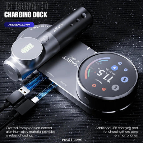 MAST Archer Ultra Smart Wireless Tattoo Machine Pen w. Bluetooth-Tattooing Machines-Mast-Melbourne Tattoo Supplies