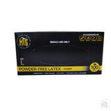 MTS Black Latex Gloves-Consumables-MTS Gloves-Large-Single box (100)-Melbourne Tattoo Supplies