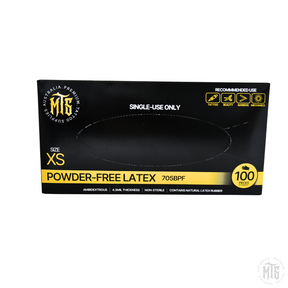 MTS Black Latex Gloves-Consumables-MTS Gloves-XS-Single box (100)-Melbourne Tattoo Supplies