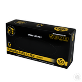 MTS Black Latex Gloves-Consumables-MTS Gloves-XS-Single box (100)-Melbourne Tattoo Supplies