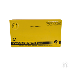MTS Black Nitrile Gloves-Consumables-MTS Gloves-Medium-Single box (100)-Melbourne Tattoo Supplies