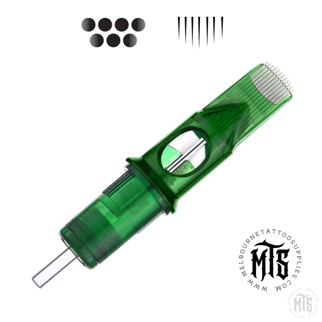 MTS Curved Magnum - Needle Cartridge-Tattoo Needles-Melbourne Tattoo Supplies-12 / .35mm-05CM-Melbourne Tattoo Supplies