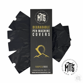 MTS Eco Degradable pen machine cover bags-Consumables-MTS-Black-Melbourne Tattoo Supplies