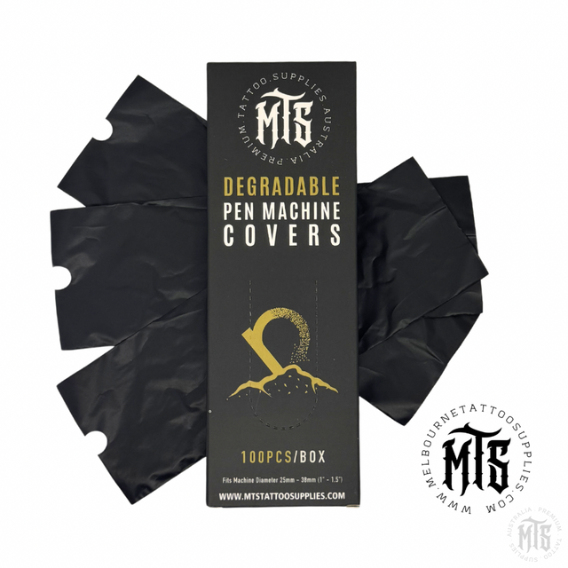 MTS Eco Degradable pen machine cover bags-Consumables-MTS-Black-Melbourne Tattoo Supplies