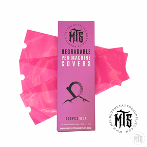 MTS Eco Degradable pen machine cover bags-Consumables-MTS-Pink-Melbourne Tattoo Supplies